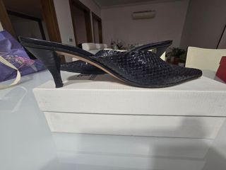 Zapatos Farrutx negros trenzados