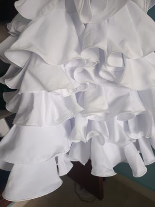 Traje flamenca niña blanco 