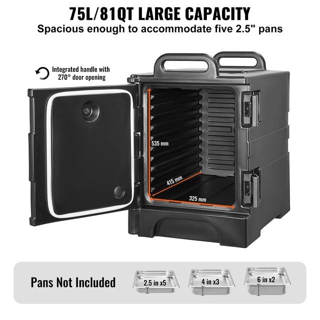 Contenitore per Alimenti Isolato 75L Scaldavivande