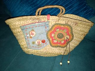 REBAJAS CESTILLO MIMBRE ARTESANAL DECORADO NIÑA