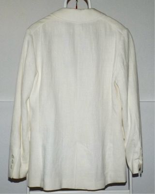 Zara Blazer Estivo Giacca in Lino e Cotone Panna