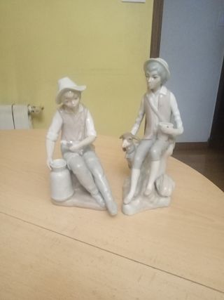 2 figuras porcelana pastoriles