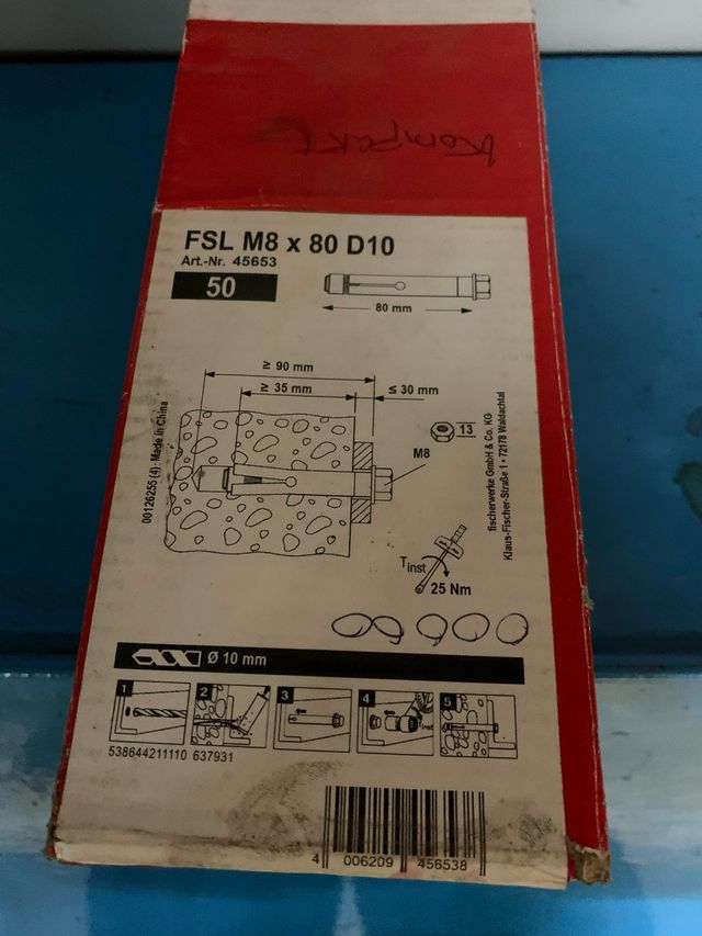 Anchaje metalico fischer