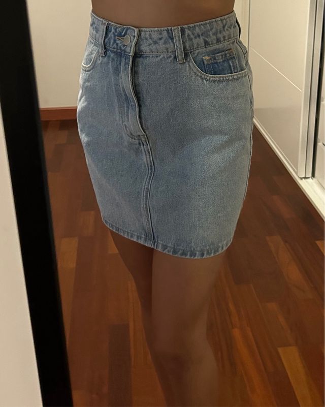 Falda vaquera corta shein