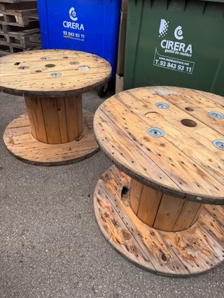 MESAS BOBINAS CARRETE MADERA CABLE CHILLPALET