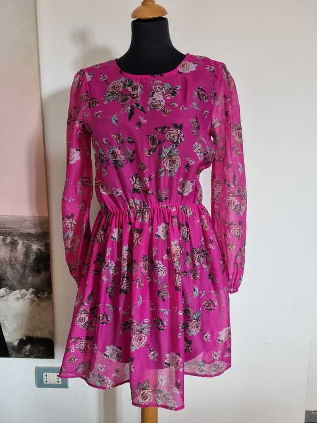 Vestito Fucsia Floreale