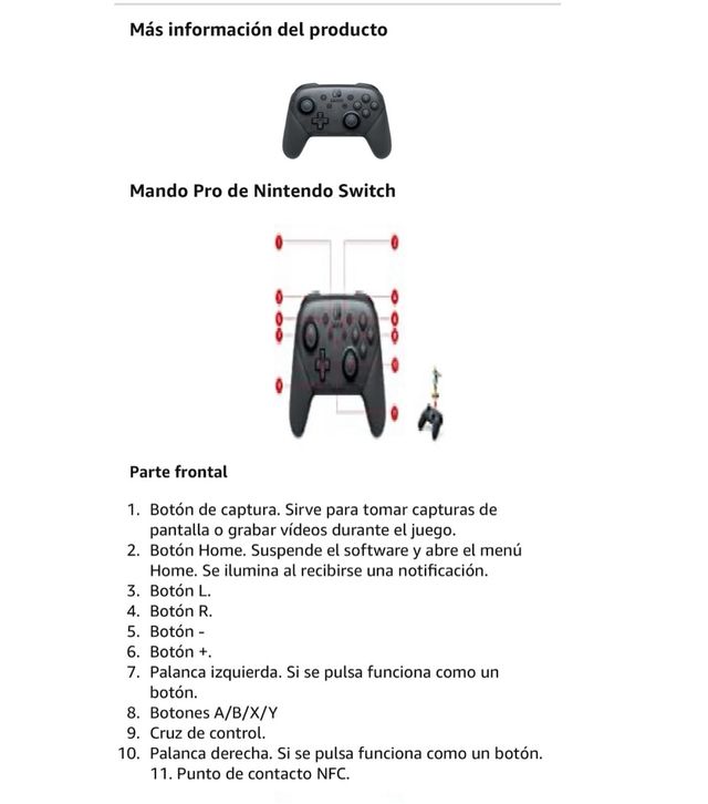 Control nintendo switch Pro