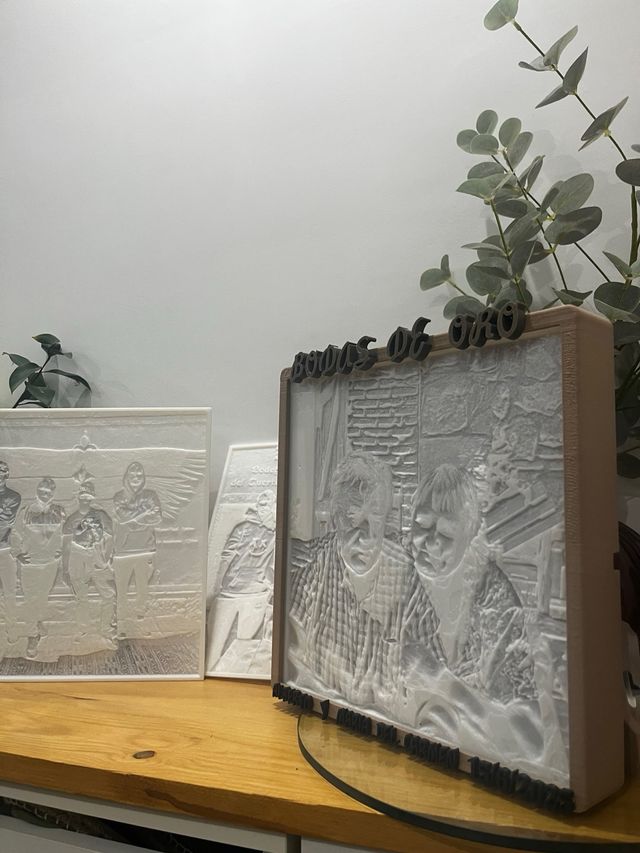 Cuadro litofania impreso 3d fotos intercambiables