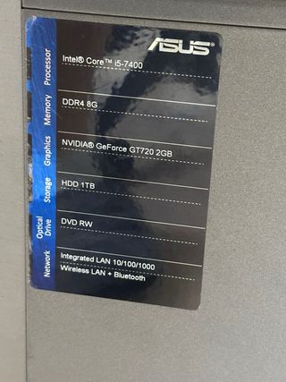 Torre ASUS gris - Ordenador sobremesa i5 7400