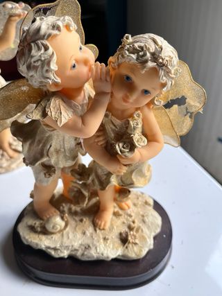 Lote de 3 figuras de angelitos