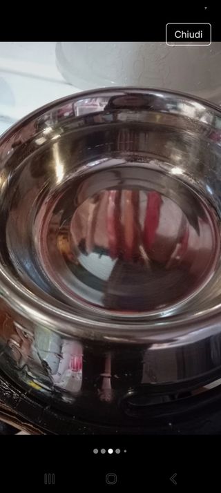 3 ciotole acciaio cani