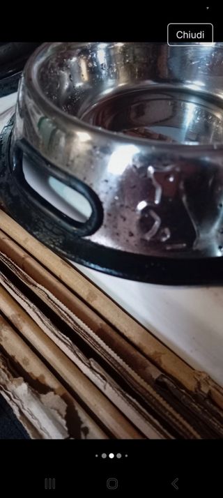 3 ciotole acciaio cani