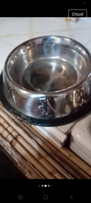 3 ciotole acciaio cani