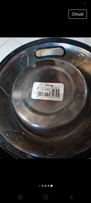 3 ciotole acciaio cani