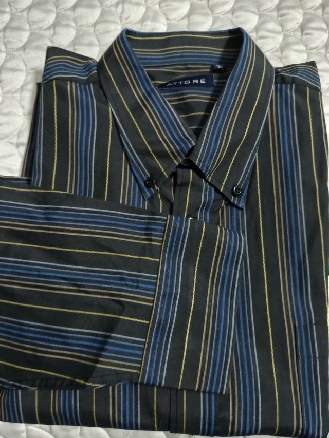 Camicia ATTORE Uomo Lunga a Righe - cm 44/17mezzo