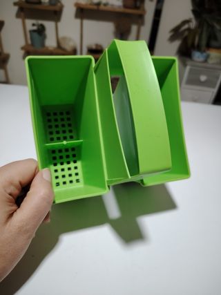 Scolaposate verde e grigio - 2 scomparti