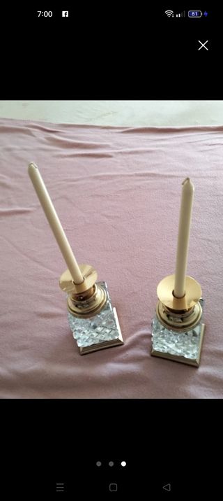 Lámpara madera tallada dorada