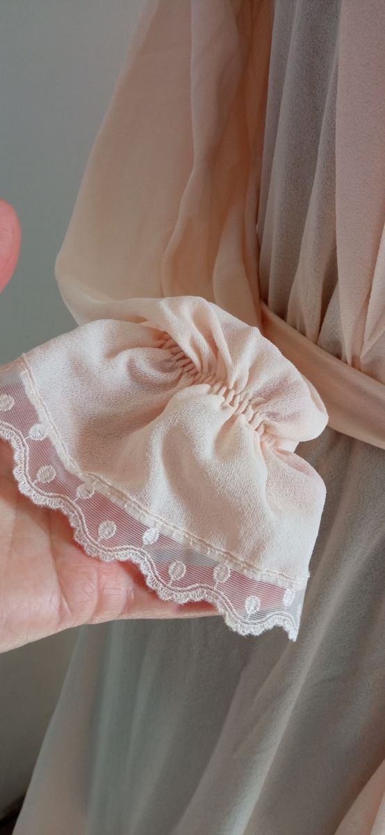 Camicia da notte lunga con pizzo