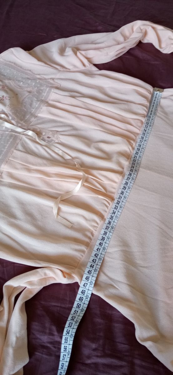 Camicia da notte lunga con pizzo