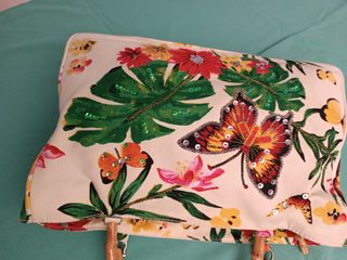 Borsa donna Canvas Butterflies e fiori
