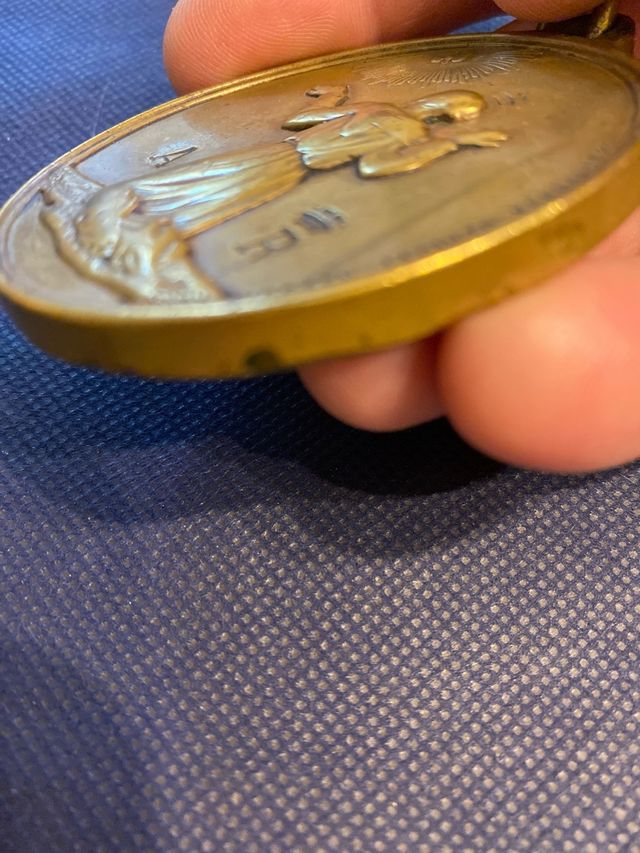 Medaglia Religiosa Bronzo Antica