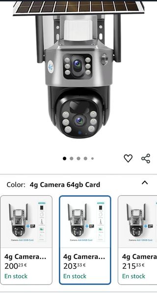 Cámara Solar con Tarjeta SIM 4G