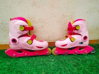 Patines Oxelo y cascos Btwin