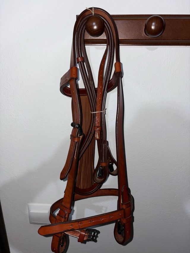 Cabezada Vaquera Cuero Marrón