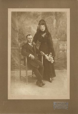 Fotografía novios estudio F. Marí - Guadalajara 