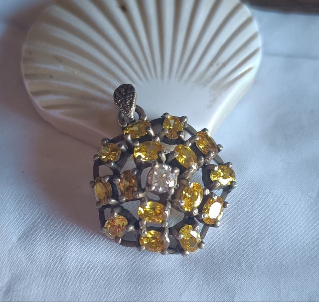 Pendente argento citrini