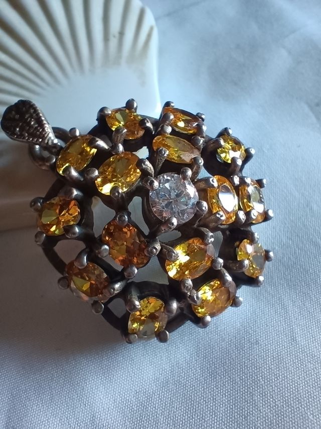 Pendente argento citrini