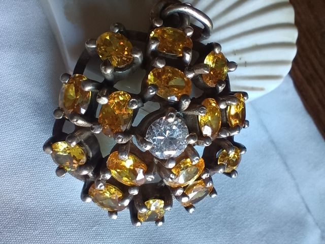 Pendente argento citrini