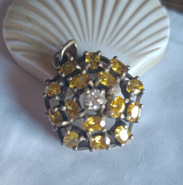 Pendente argento citrini