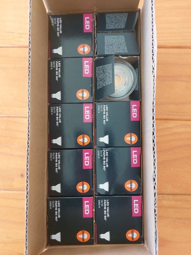 10x LED Osram GU10 3000K - lámparas