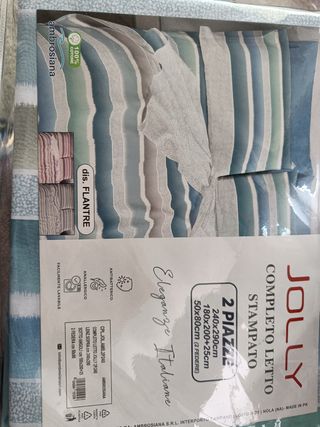 Lenzuola Matrimoniali Cotone Ambrosiana - 2 Piazze