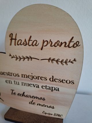 Regalo despedida madera