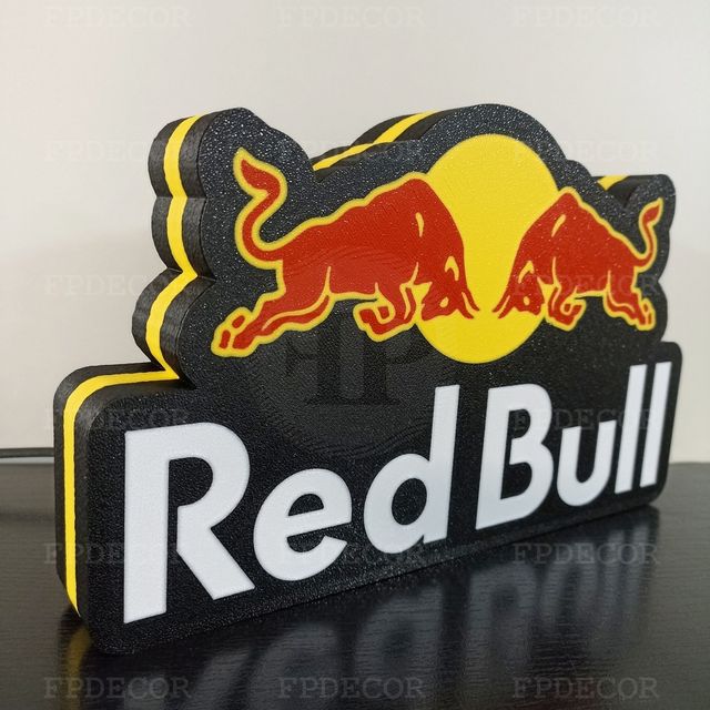RedBull com LED RGB! Caixa de luz! Decor