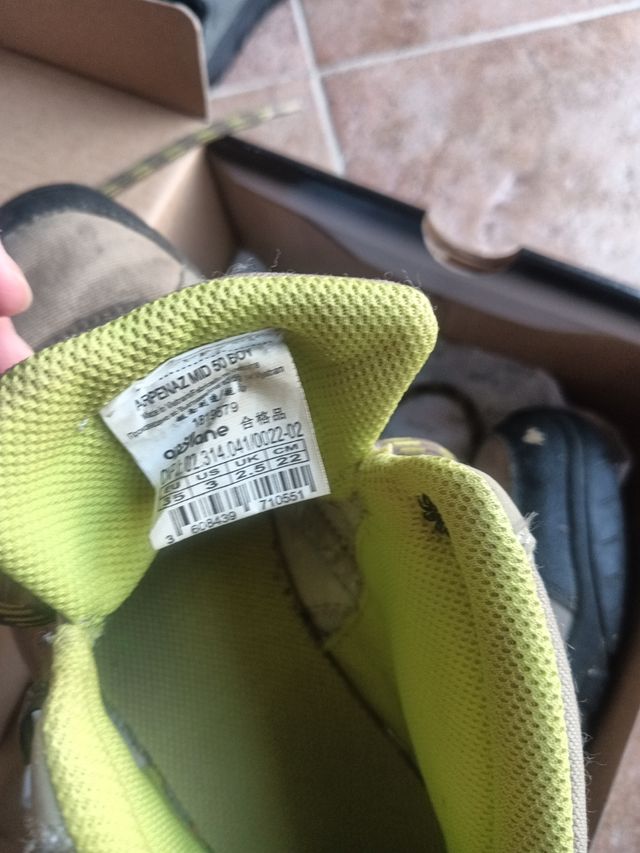 Botas Boomerang trekking - beige/verde