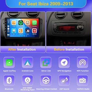NUEVA Radio Seat Ibiza (4GB+64GB) 9" Fuluku