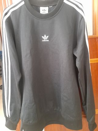 Sudadera Adidas Negra c/3 Rayas
