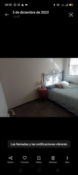 Cama de matrimonio completa con cabecero forjado