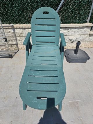 Tumbona Plegable Jardín y piscina - Verde