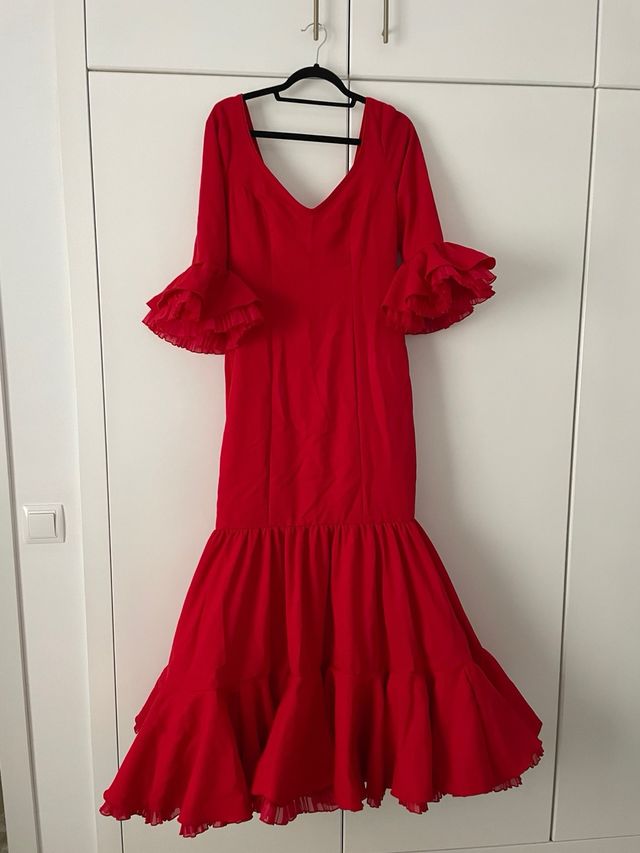 Traje Flamenca Rojo - Talla 42