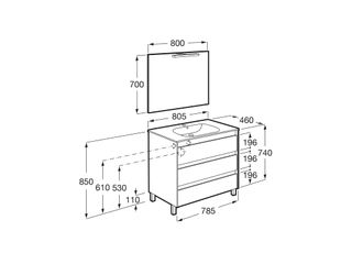 Mueble de Baño Roca Tenet Pack