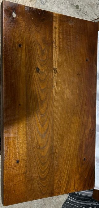 Mesita noche madera tallada