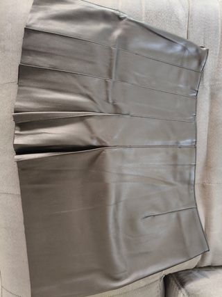 Minifalda tablas efecto piel MANGO