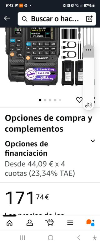 Dos radios bidireccionales banda aerea a estrena