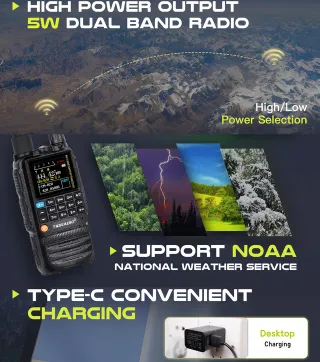 Dos radios bidireccionales banda aerea a estrena