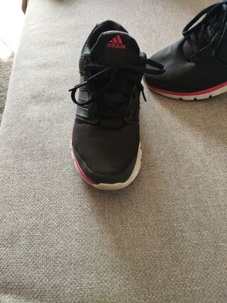 Zapatillas Adidas Negras Rosa - 37 y un tercio 