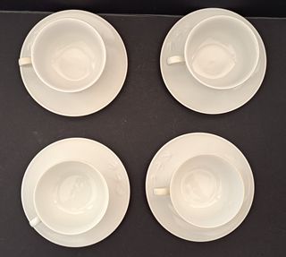 Mulino Bianco set 4 tazze bianche rondini anni 80 